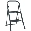 TRUTZHOLM Leitern^Trittleiter 2 Stufen Klappbar TÜV/GS 150 kg Anti-Rutsch Trittflächen Anthrazit