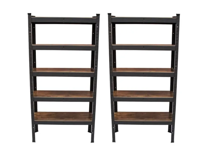 TRUTZHOLM Büroregale^2x Wohnzimmerregal 150x75x30 cm Dunkel Traglast je 650 kg