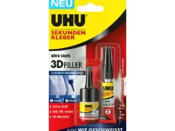 UHU Bastelkleber^Sekundenkleber 3D Filler 3g + 9g
