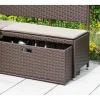 Merxx Sitzbänke^Unterschiebbox Polyrattan 49 x 95 x 40 cm Braun für Garten-Eckbank 3-Sitzer
