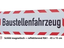 Klebefolien^UvV Set Kfz Warnmarkierung 4 x Klebefolie & Baustellenfahrzeug & LED Blitzer