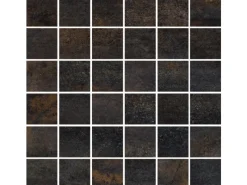 Vabene Mosaikfliese Allora Due Nero Feinsteinzeug 30 cm x 30 cm