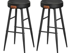 Vasagle Barhocker 2er-Set Schwarz