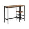 Vasagle Bartisch 110 cm x 40 cm x 90 cm Braun-Schwarz