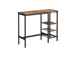 Vasagle Bartisch 110 cm x 40 cm x 90 cm Braun-Schwarz