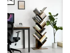 Bücherregale^Vasagle Bücherregal Baum-Form 25 cm x 50 cm x 141,5 cm Braun