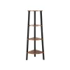 Eckregale^Vasagle Eckregal 4 Ebenen 34 cm x 34 cm x 125 cm Braun-Schwarz