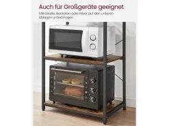 Vasagle Küchenregal 40 cm x 60 cm x 167 cm Braun-Schwarz