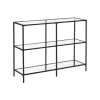 Vasagle Konsolentisch 30 cm x 100 cm x 73 cm Schwarz-Transparent