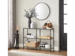 Vasagle Konsolentisch 30 cm x 100 cm x 73 cm Schwarz-Transparent