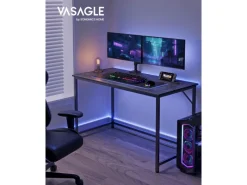 Tische^Vasagle Schreibtisch 60 cm x 120 cm x 75 cm Schwarz