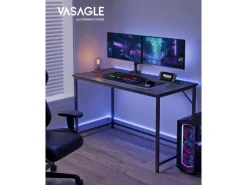 Tische^Vasagle Schreibtisch 60 cm x 120 cm x 75 cm Schwarz