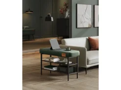 Regale Massivholz^Vasagle Schuhbank 30 cm x 80 cm x 50 cm Grün