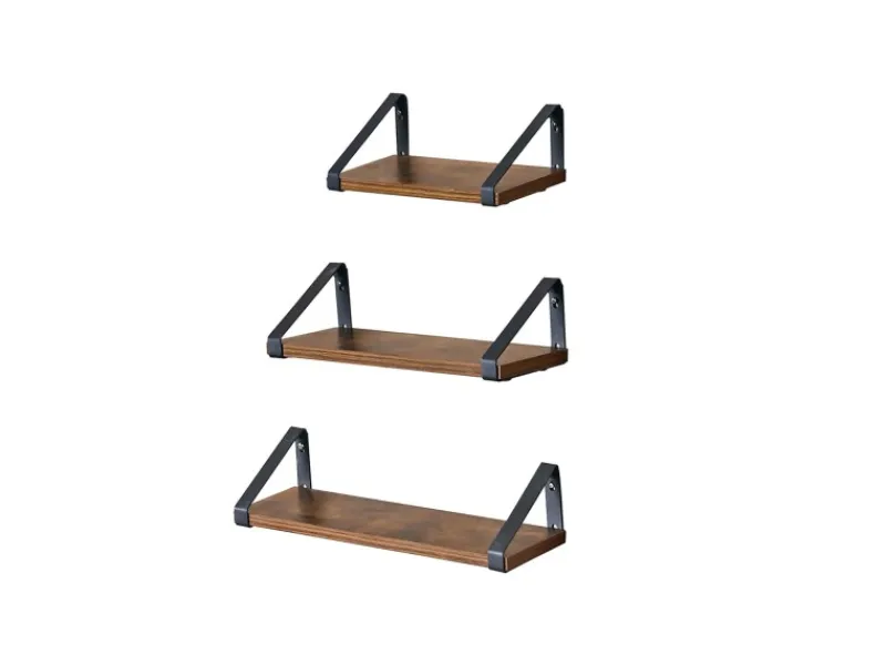 Vasagle Wandregal 40 cm x 12 cm x 11 cm Braun-Schwarz