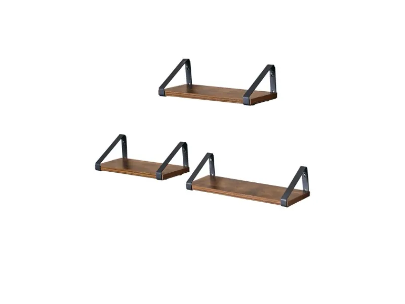 Vasagle Wandregal 40 cm x 12 cm x 11 cm Braun-Schwarz