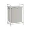 Bettwäsche^Vasagle Wäschesammler 50 cm x 33 cm x 72 cm Weiß