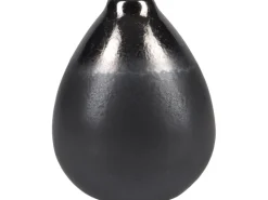 Kunstpflanzen|Vasen^Vase Minimalist Zen Keramik 12,8 cm x Ø 10,2 cm Schwarz