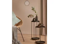 Kunstpflanzen|Vasen^Vase Minimalist Zen Keramik 12,8 cm x Ø 10,2 cm Schwarz