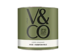 V&CO Premium-Innenfarbe Dead Flat Matt Weiß Farbton 2 2,5 l