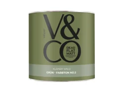 V&CO Premium-Innenfarbe Dead Flat Matt Grün Farbton 2 2,5 l