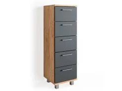 Aufbewahrung^Vicco Badschrank Ilias /Anthrazit 30 x 95 cm