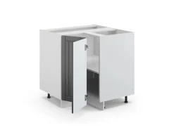 Eckregale^Vicco Eckunterschrank Fame-Line Anthrazit/Weiß 81 cm ohne Arbeitsplatte