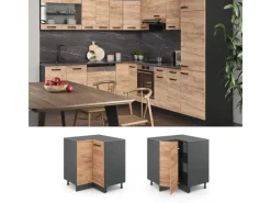 Eckregale^Vicco Eckunterschrank R-Line Goldkraft /Anthrazit 76 cm ohne Arbeitsplatte