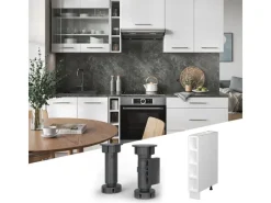 Regal Weiß|Schränke^Vicco Küchenregal Fame-Line Offener Küchenschrank / 15 cm ohne Arbeitsplatte