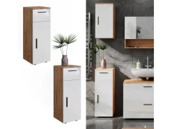 Regal Weiß^Vicco Midischrank Irma Eiche/Weiß Hochglanz 30 x 81 cm