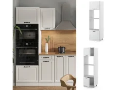 Regal Weiß^Vicco Mikrowellenschrank R-Line Küchenregal für die Mikrowelle Landhaus/ 60 cm