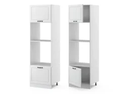 Regal Weiß^Vicco Mikrowellenschrank R-Line Küchenregal für die Mikrowelle Landhaus/ 60 cm