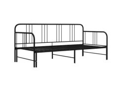 vidaXL Ausziehsofa Bettgestell Schwarz Metall 90x200 cm Modell 2650960