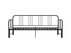 vidaXL Ausziehsofa Bettgestell Schwarz Metall 90x200 cm Modell 2650960