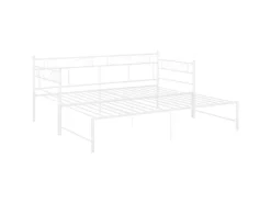 vidaXL Ausziehsofa Bettgestell Weiß Metall 90x200 cm Modell 5650979
