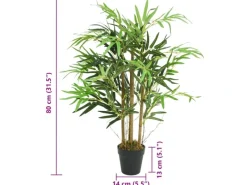 Kunstpflanzen^vidaXL Bambusbaum Künstlich 500 Blätter 80 cm Grün Modell 1