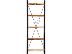 vidaXL Bücherregal 5 Fächer 60x30x180 cm Altholz Massiv