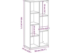 vidaXL Bücherregal 50x25x105 cm Holzwerkstoff 852792