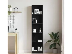 Bücherregale^vidaXL Bücherregal Schwarz Eichen-Optik 40x24x176 cm Holzwerkstoff 862454