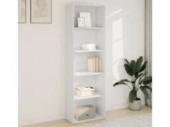 Regal Weiß|Bücherregale^vidaXL Bücherregal Weiß 60x30x189 cm Holzwerkstoff 857917