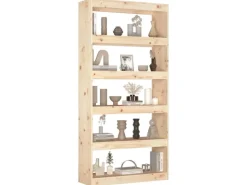 vidaXL Bücherregal/Raumteiler 80x30x167,4 cm Massivholz Kiefer