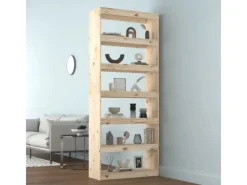 Regale Massivholz|Holzregale^vidaXL Bücherregal/Raumteiler 80x30x199,5 cm Massivholz Kiefer