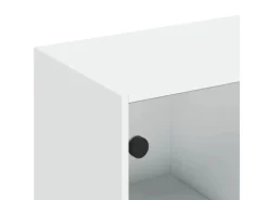 Regal Weiß|Holzregale^vidaXL Bücherschrank mit Türen 136x37x142 cm Holzwerkstoff Weiß