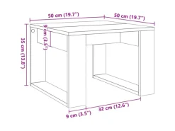Tische^vidaXL Beistelltisch -Optik 50x50x35 cm Holzwerkstoff 856688