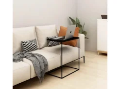 Tische^vidaXL Beistelltisch Schwarz 55x35x66 cm Holzwerkstoff