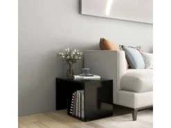 Tische^vidaXL Beistelltisch Schwarz 59x36x38 cm Holzwerkstoff