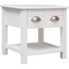vidaXL Beistelltisch Weiß 40x40x40 cm Paulownia Holz 284068