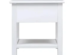 vidaXL Beistelltisch Weiß 40x40x40 cm Paulownia Holz 284068