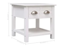 vidaXL Beistelltisch Weiß 40x40x40 cm Paulownia Holz 284068