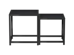 vidaXL Beistelltische 2 Stk. MDF Schwarz