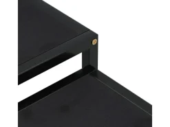 vidaXL Beistelltische 2 Stk. MDF Schwarz